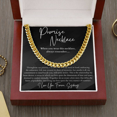 Personalized Promise Necklace for Him