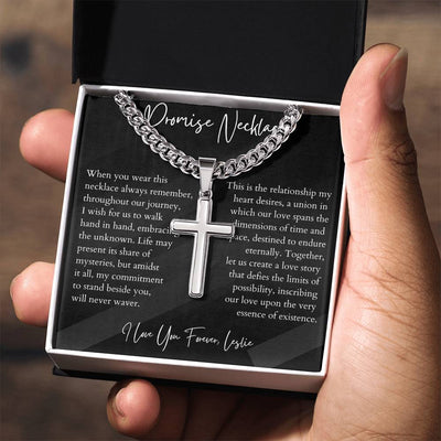 Personalized Promise Necklace Chain With Cross