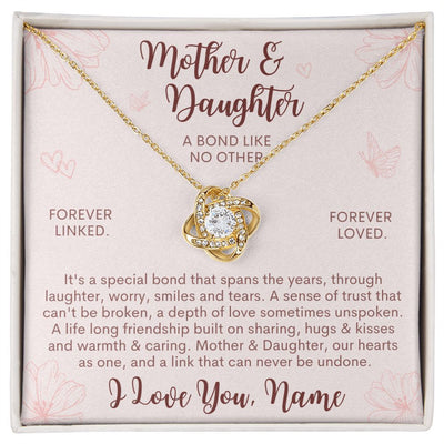 Mother & Daughter, Love Knot Necklace