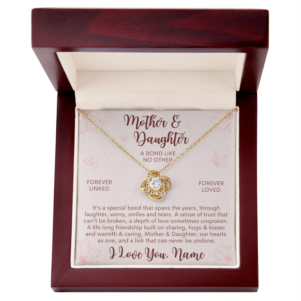 Mother & Daughter, Love Knot Necklace