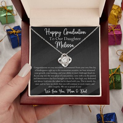 Personalized Graduation Love Knot Necklace