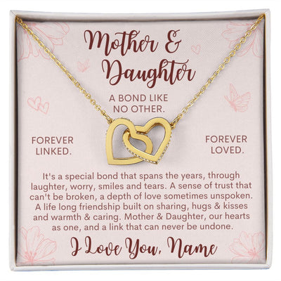 Mother & Daughter, Interlocking Hearts Necklace