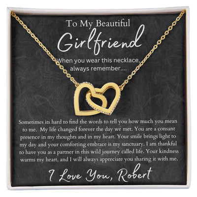 Girlfriend Interlocking Hearts Necklace