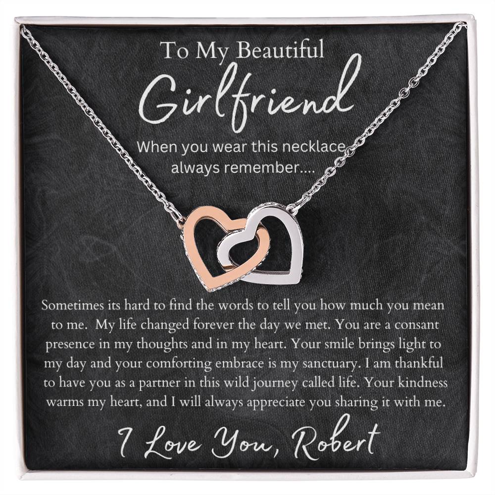 Girlfriend Interlocking Hearts Necklace