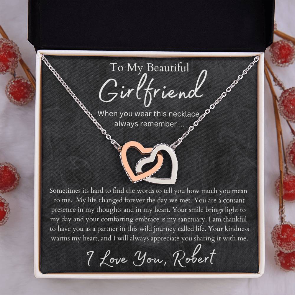 Girlfriend Interlocking Hearts Necklace