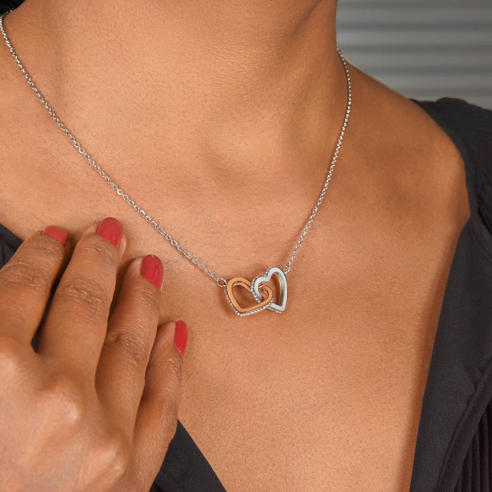 Mother & Daughter Interlocking Hearts Necklace