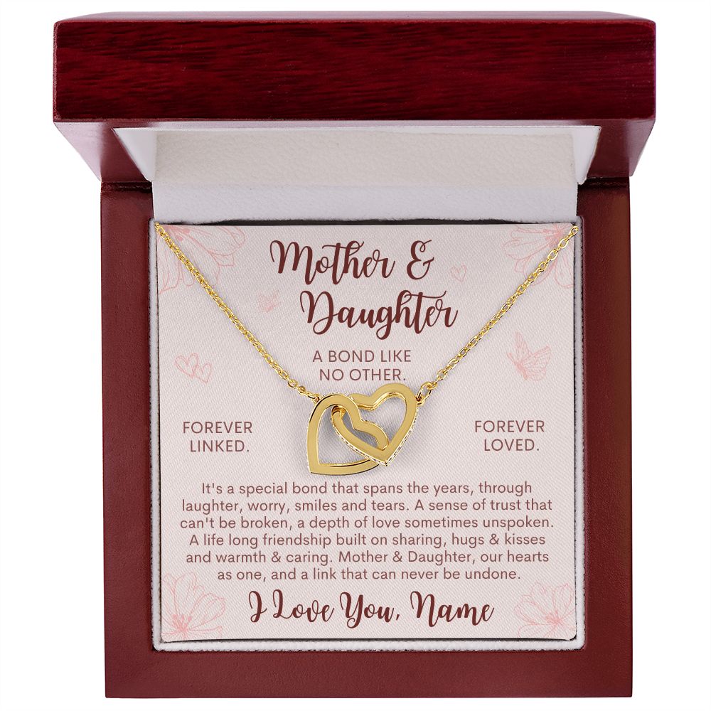 Mother & Daughter, Interlocking Hearts Necklace