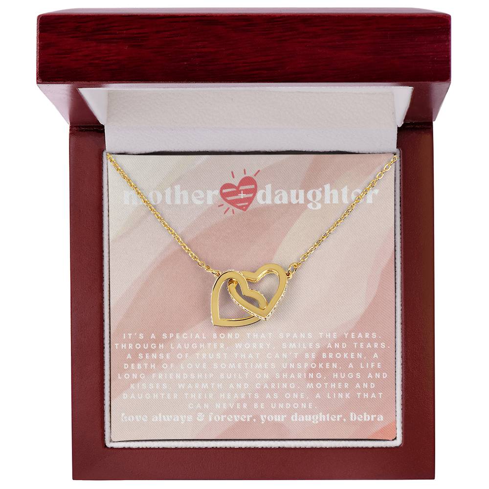 Mother & Daughter Interlocking Hearts Necklace