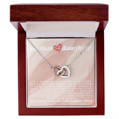 Mother & Daughter Interlocking Hearts Necklace