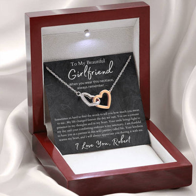 Girlfriend Interlocking Hearts Necklace