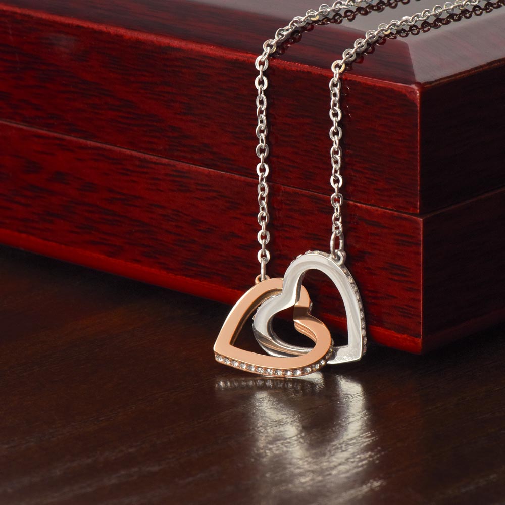 Mother & Daughter, Interlocking Hearts Necklace