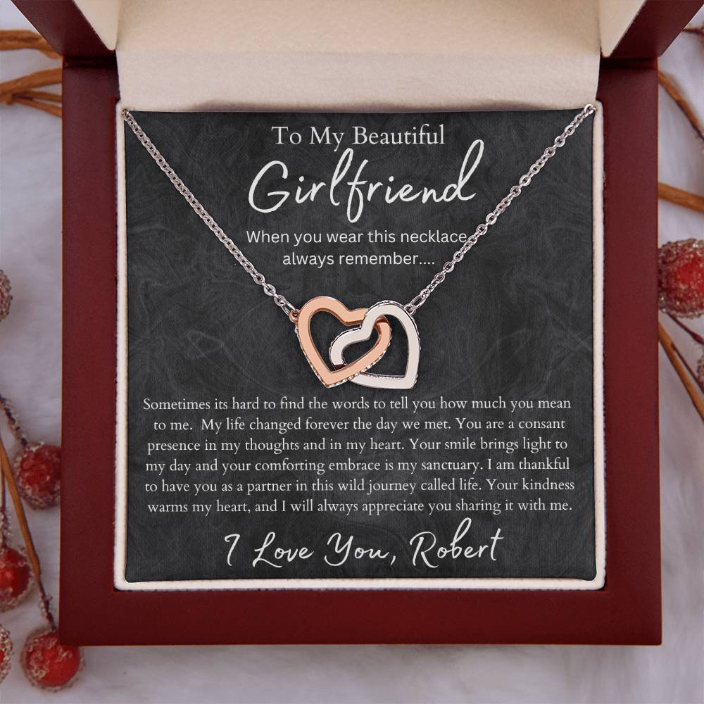 Girlfriend Interlocking Hearts Necklace