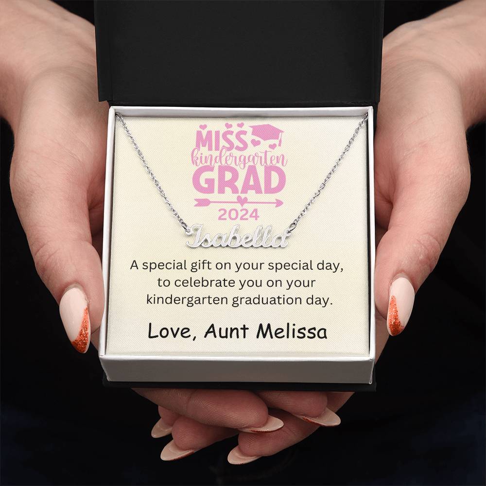 Personalized Kindergarten Graduation Name Necklace