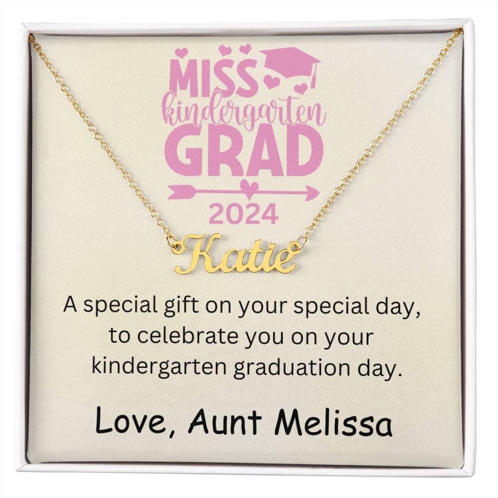 Personalized Kindergarten Graduation Name Necklace