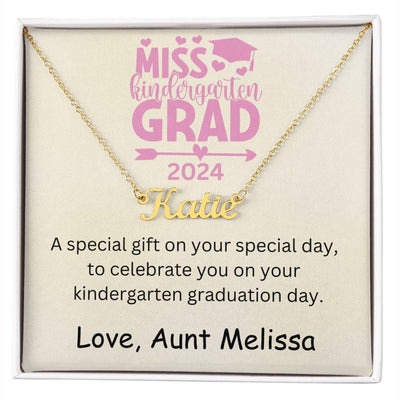 Personalized Kindergarten Graduation Name Necklace