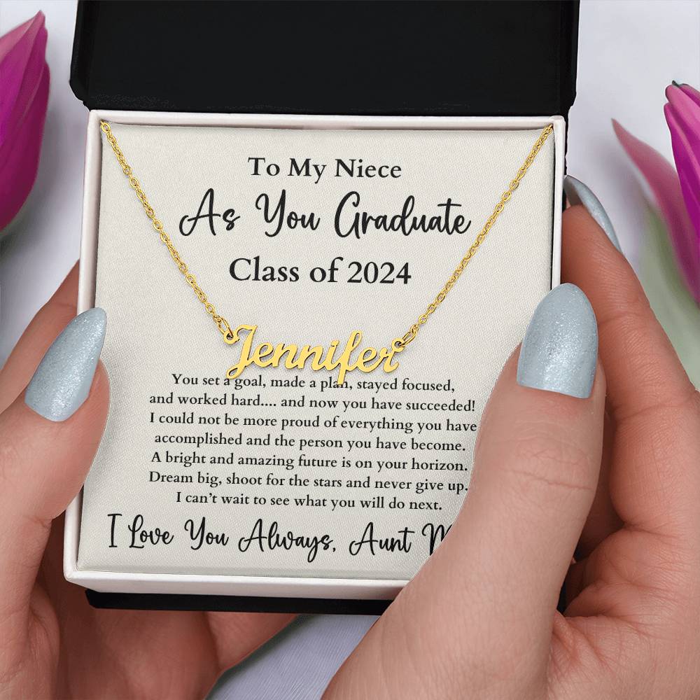 Personalized  Name Necklace Graduation Gift