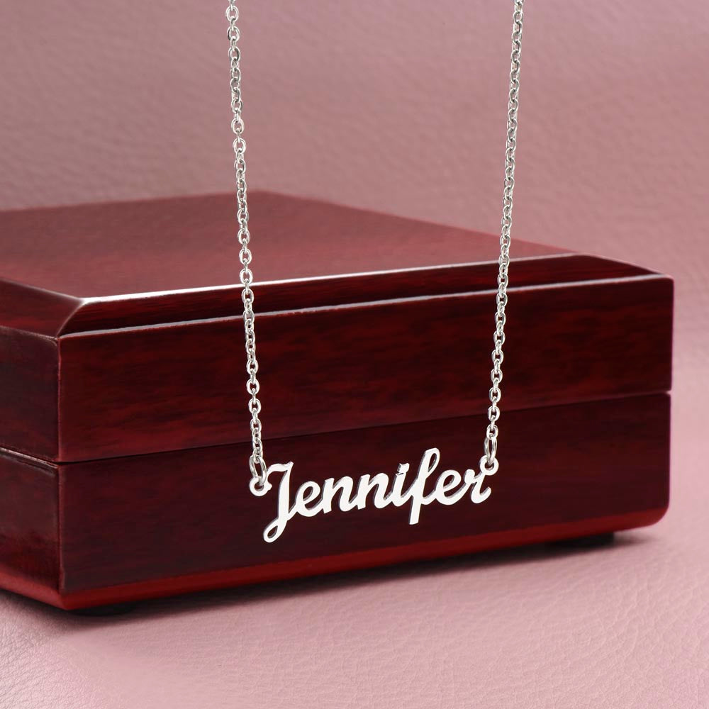 Personalized 4th Birthday Gift Name Necklace