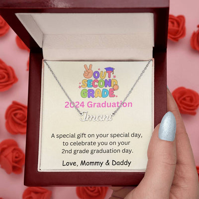 Personalized 2nd Grade Graduation Name Necklace