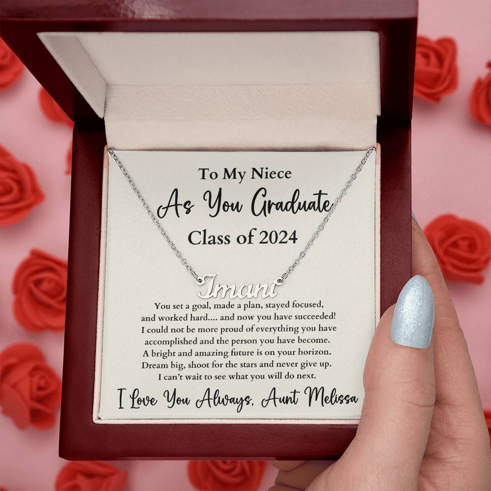 Personalized  Name Necklace Graduation Gift