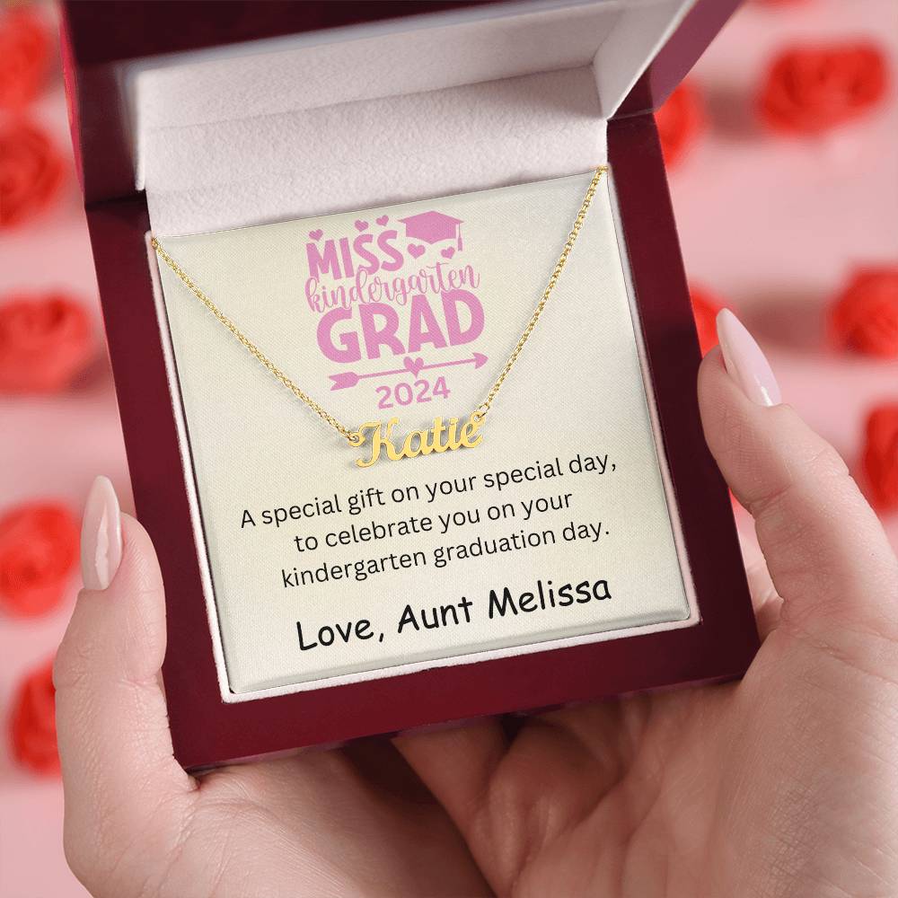 Personalized Kindergarten Graduation Name Necklace