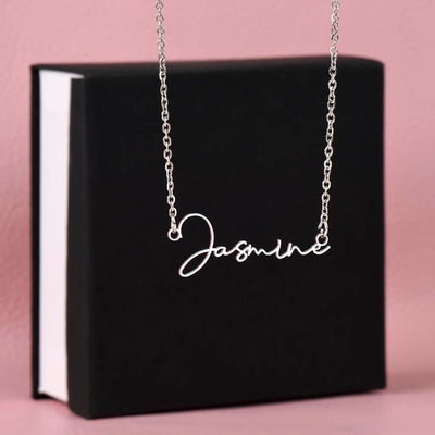 Personalized Pre-school Graduation Signature Style Name Necklace