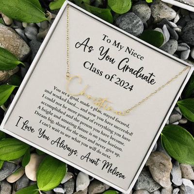 Personalized Signature Style Name Necklace Graduation Gift