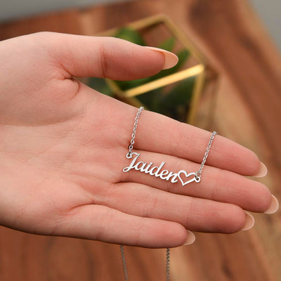 Personalized Mommy Name Heart Necklace