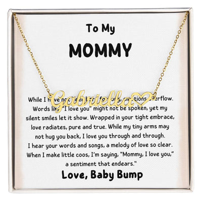 Personalized Mommy Name Heart Necklace