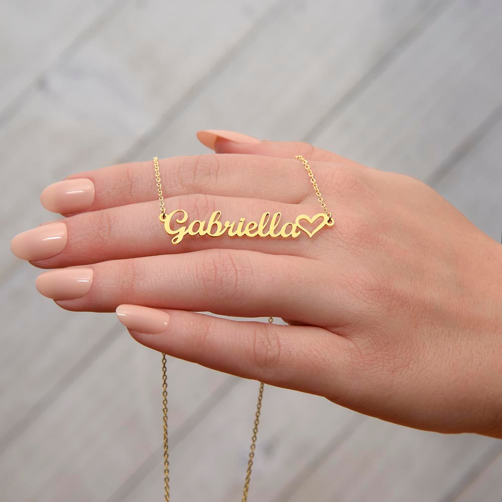 Personalized Mommy Name Heart Necklace