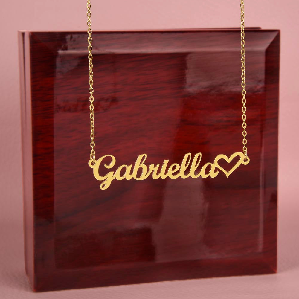 Personalized Heart Name Necklace Graduation Gift