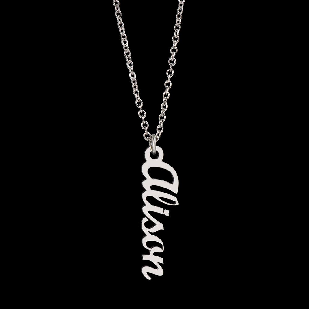 Personalized Kindergarten Graduation Vertical Name Necklace