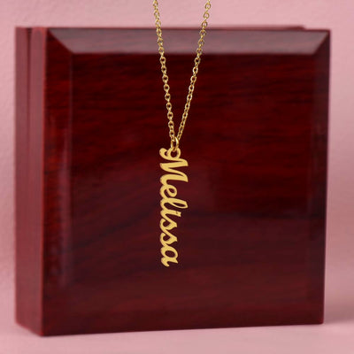 Personalized Pre-school Graduation Vertical Name Necklace