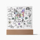 Just Breathe Square LED Lighted Acrylic Plaque