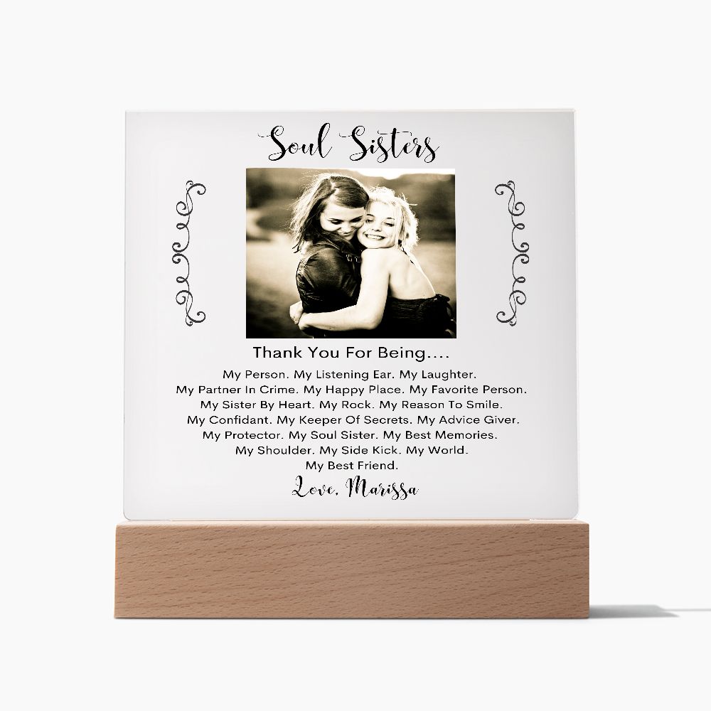 Soul Sister, Acrylic Square Plaque