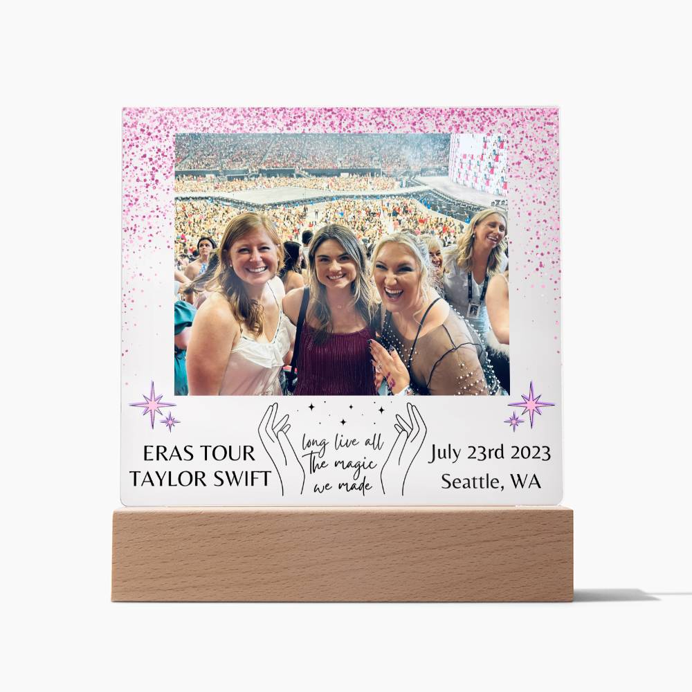 Personalized ERAS Tour Photo Memory LED Lighter Plaque