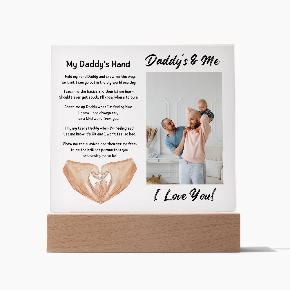 Daddy's & Me, Acrylic Square Plaque