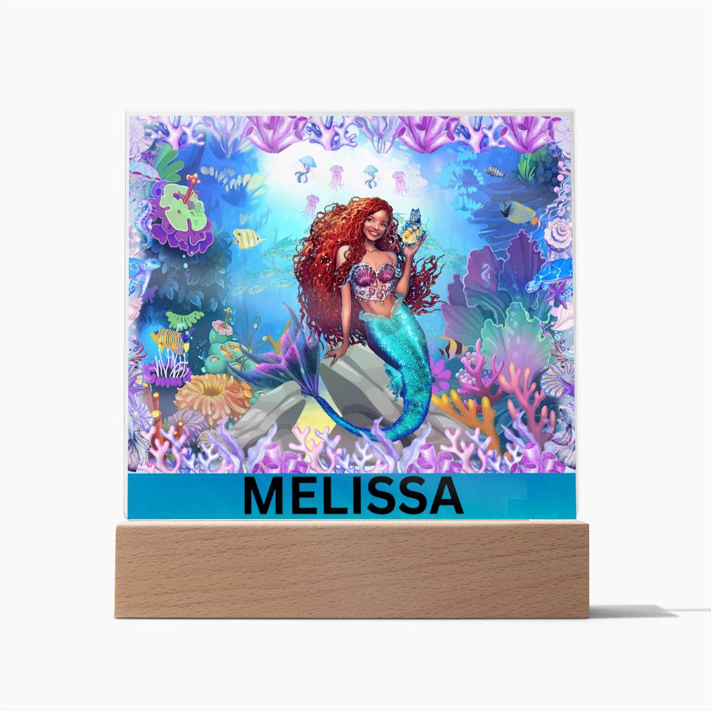 Little Mermaid Name LED Lighted Plaque