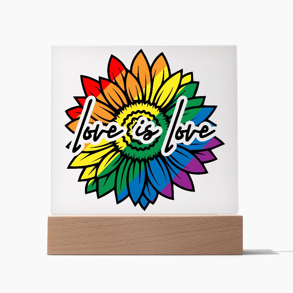 Love Is Love Flower Plaque