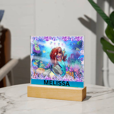 Little Mermaid Name LED Lighted Plaque