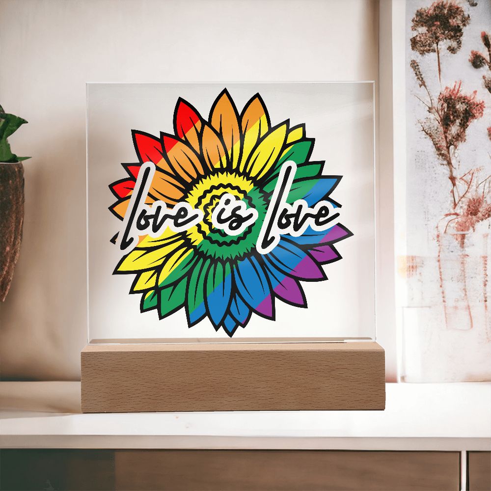 Love Is Love Flower Plaque