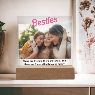 Personalized Besties Photo LED Lighted Plaque