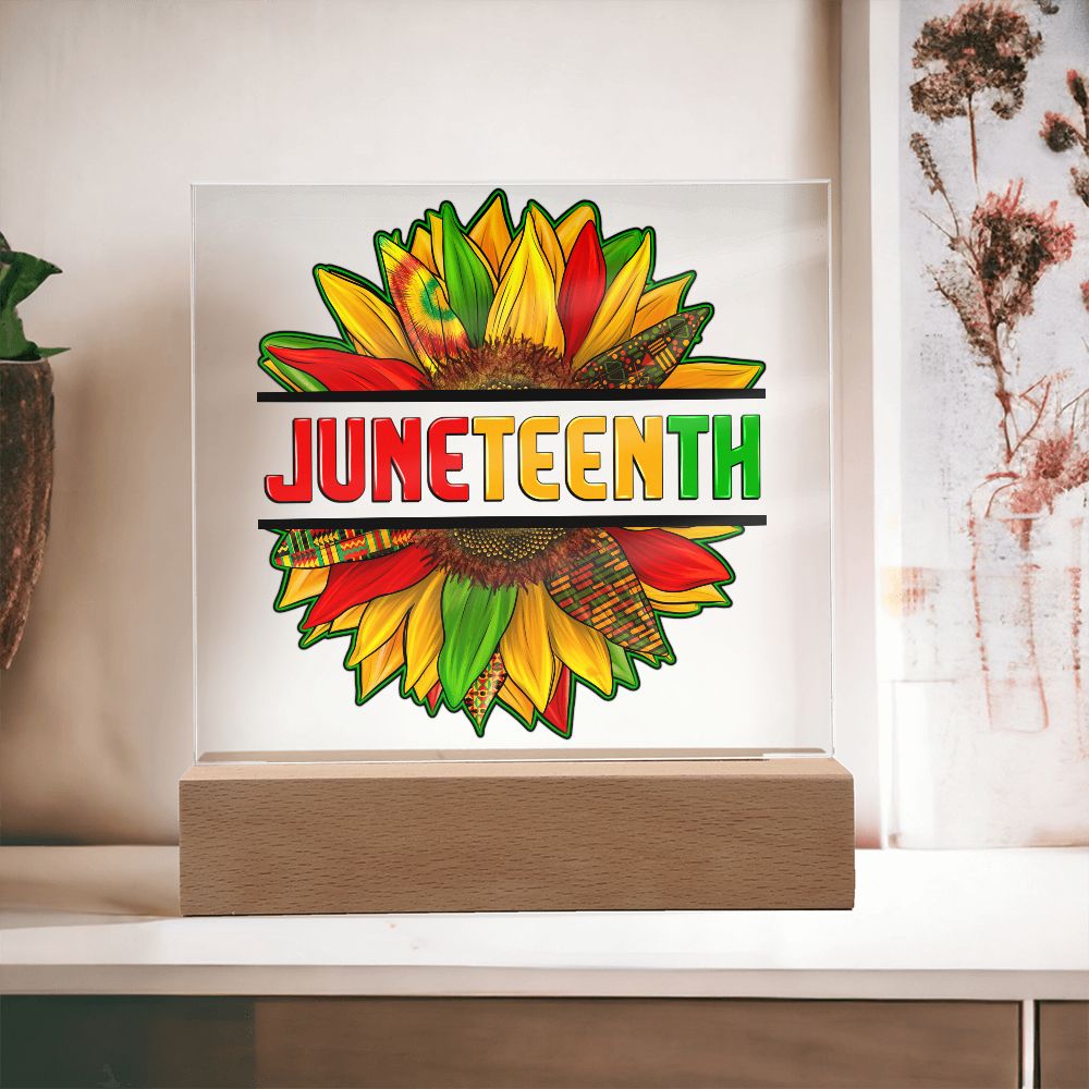 Juneteenth Flower Plaque