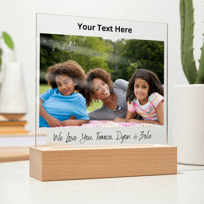 Personalized Family Photo LED Lighted Plaque