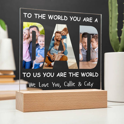 Personalized DAD Photo LED Lighted Acrylic Plaque