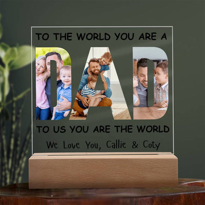 Personalized DAD Photo LED Lighted Acrylic Plaque