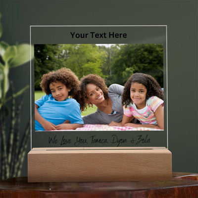 Personalized Family Photo LED Lighted Plaque