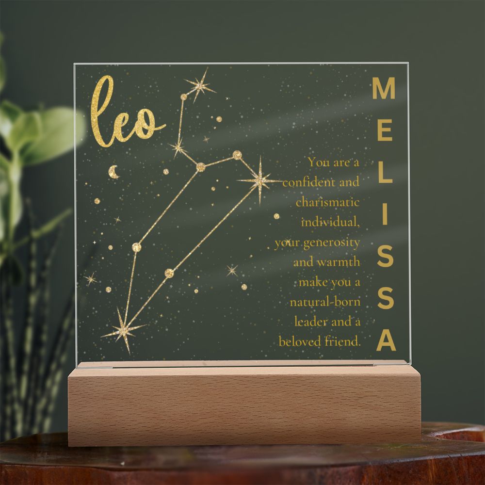 Leo LED Lighted Name Plaque