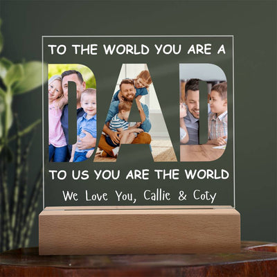 Personalized DAD Photo LED Lighted Acrylic Plaque