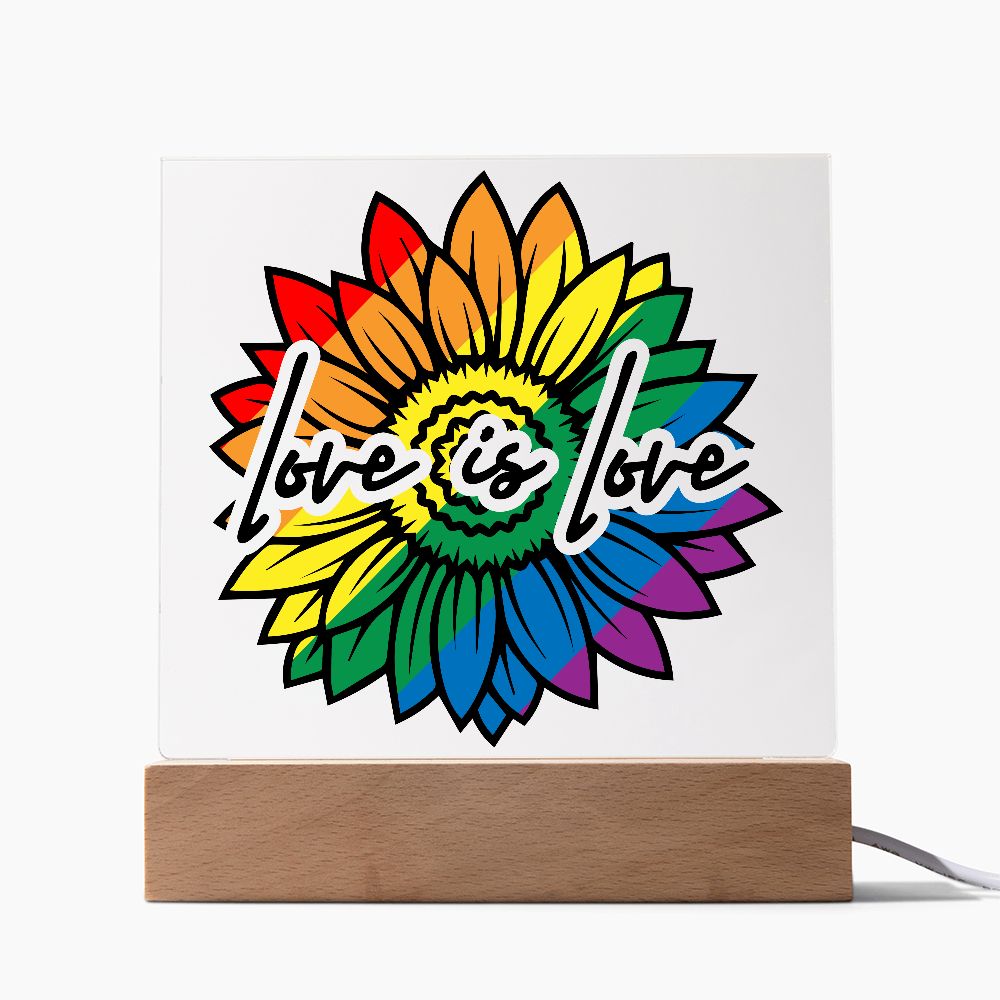 Love Is Love Flower Plaque