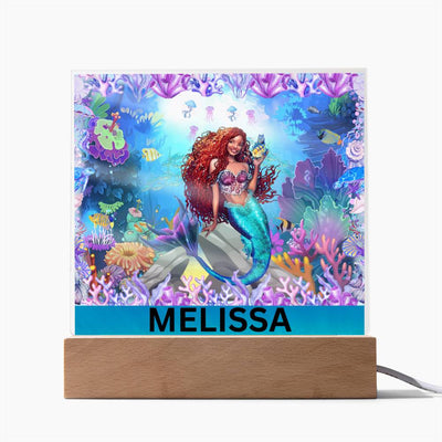 Little Mermaid Name LED Lighted Plaque